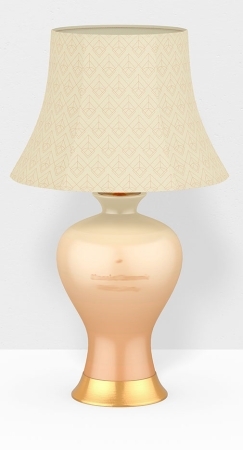 Flora Mirage • Lampada da Tavolo in Ceramica con Paralume Plissé