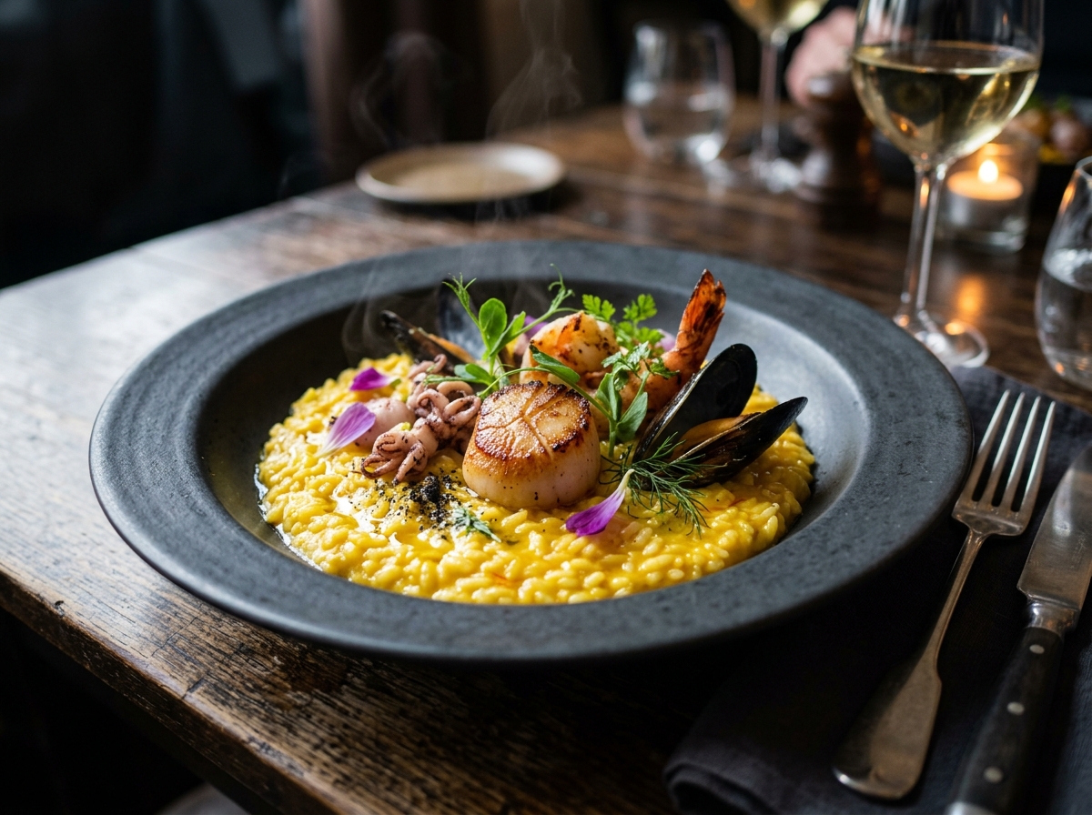 Risotto Carnaroli Riserva ai Frutti di Mare e Zafferano