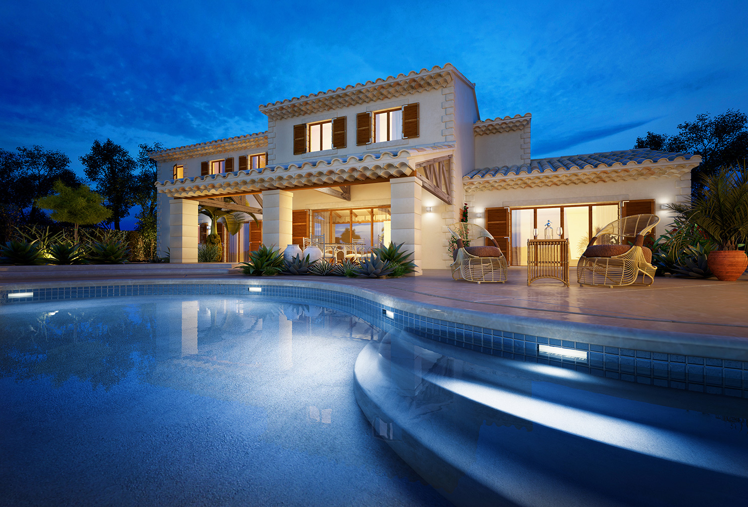 Villa Moderna con Solarium e Infinity Pool