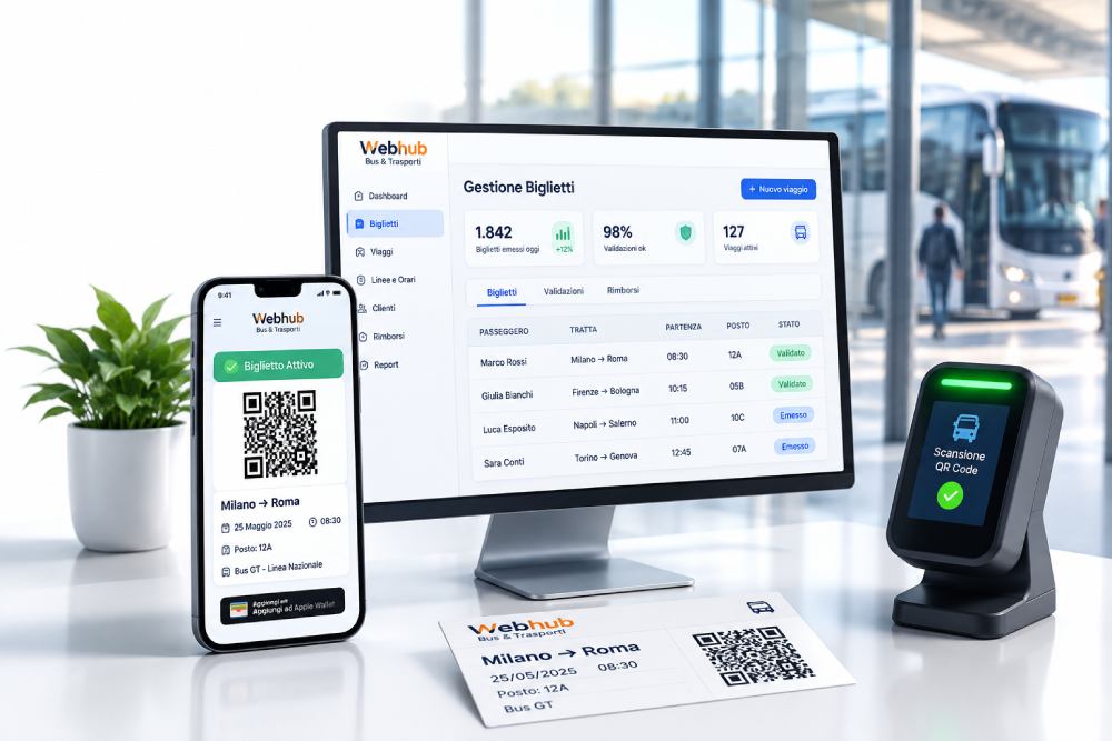 Biglietto Digitale QR Code e Validazione a Bordo
