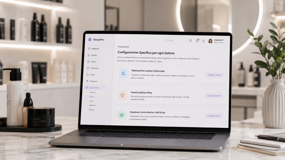Configurazione Specifica per ogni Settore Beauty