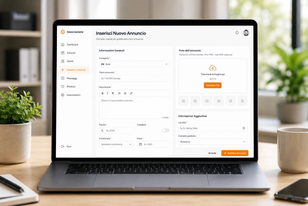 Pannello Moderazione Admin & Gestione Inserzioni