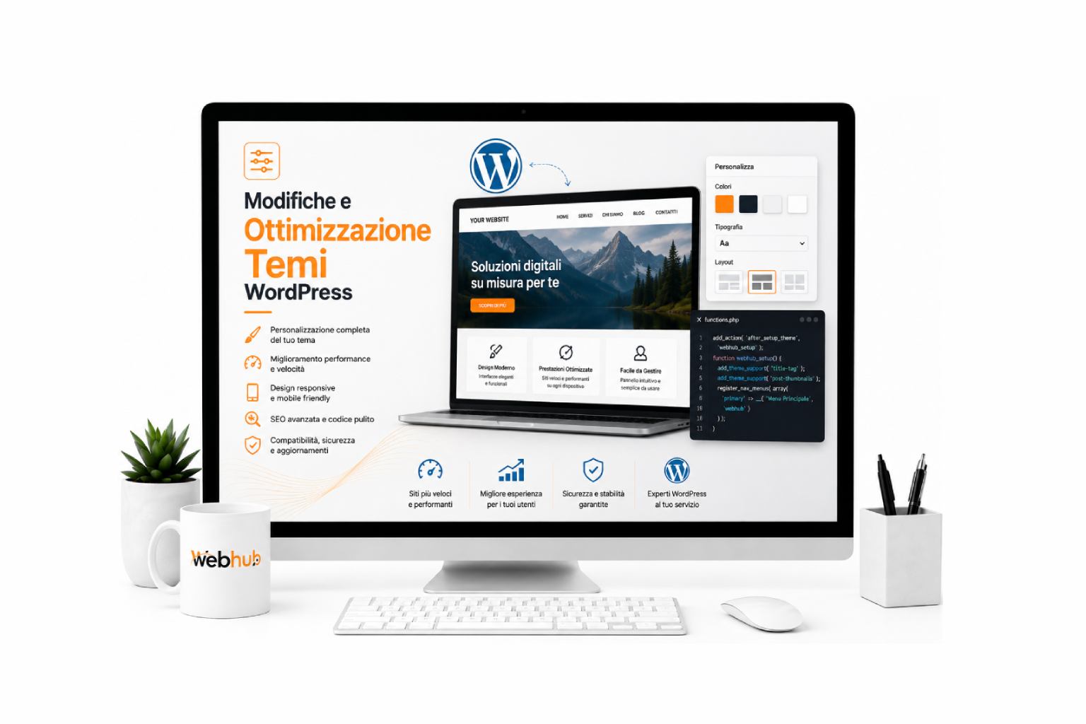 Modifiche, Manutenzione e Ottimizzazione Temi WordPress